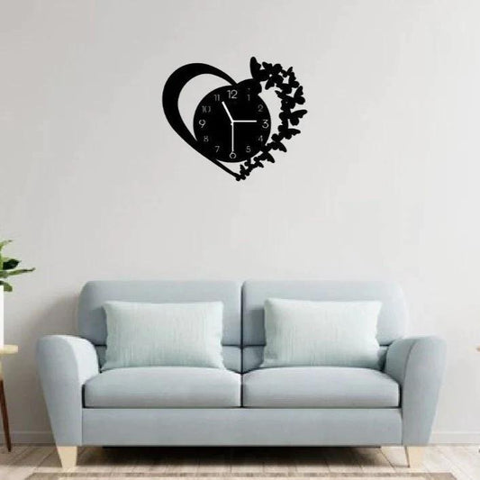 Heart Calligraphy Wall Clock