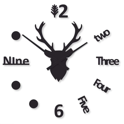 Deer Shaped Calligraphy Wall Clock