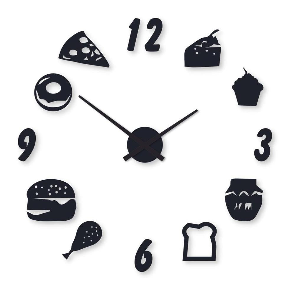 Food Calligraphy Wall Clock