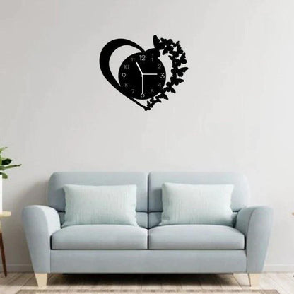 Heart Calligraphy Wall Clock