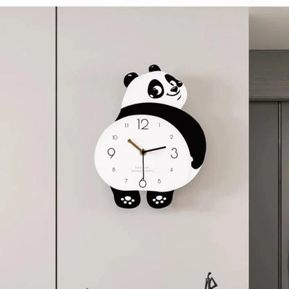 Panda Shape Wall Clock Perfect For Kids Rooms